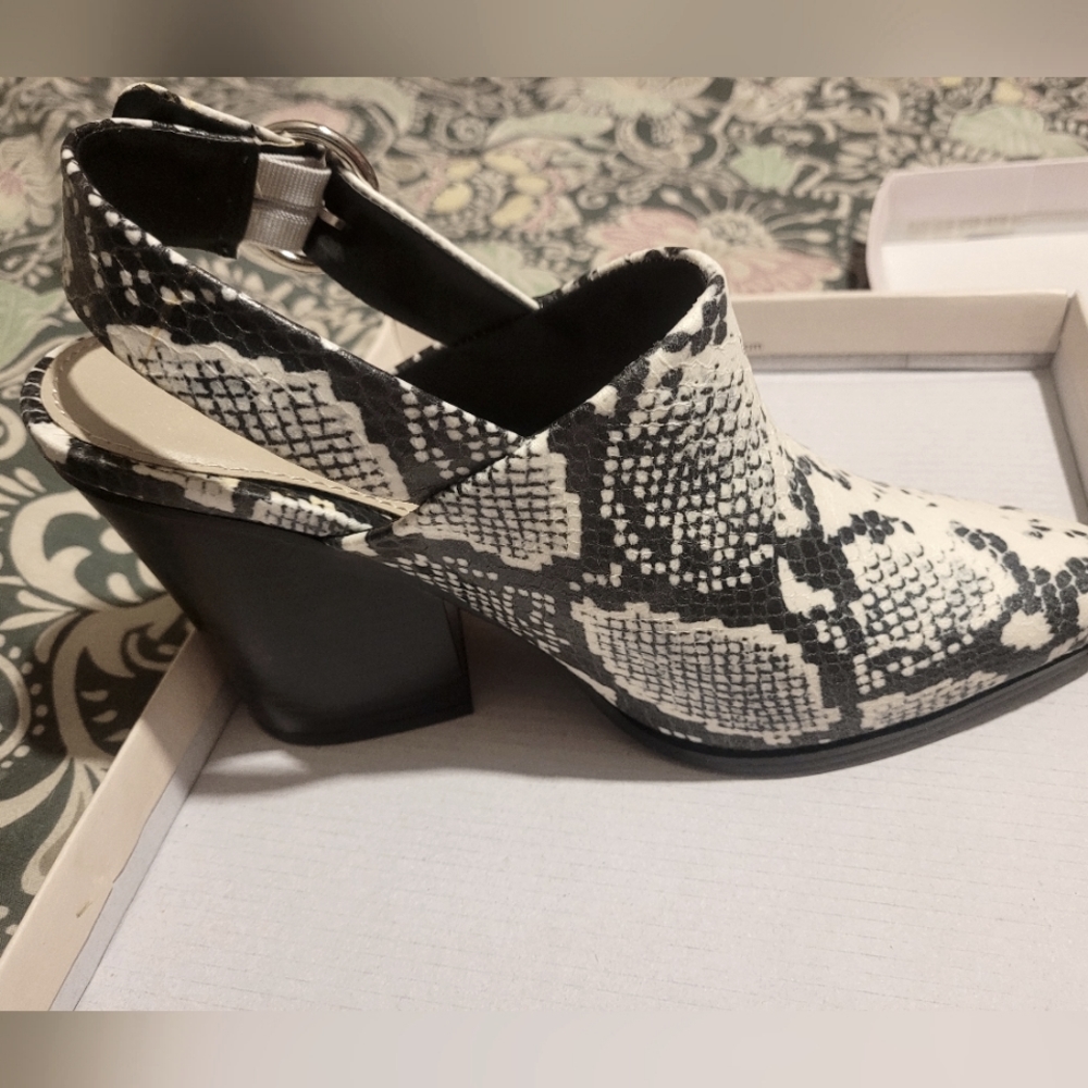 Snakeskin Muled Pumps